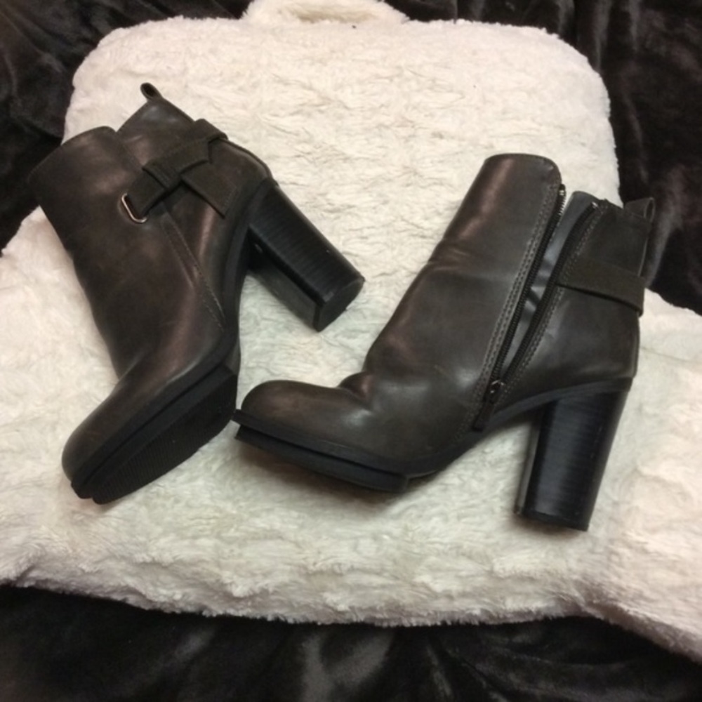 Brown Heeled Booties